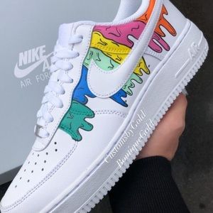 Nike Air Force 1 drip multicolor customs
